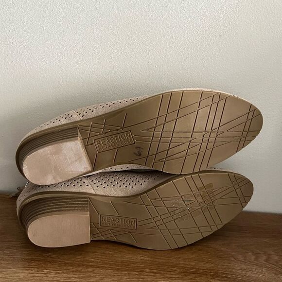 Kenneth Cole Reaction Beige Perforated Ankle Booties Women’s 12 New - Picture 5 of 8